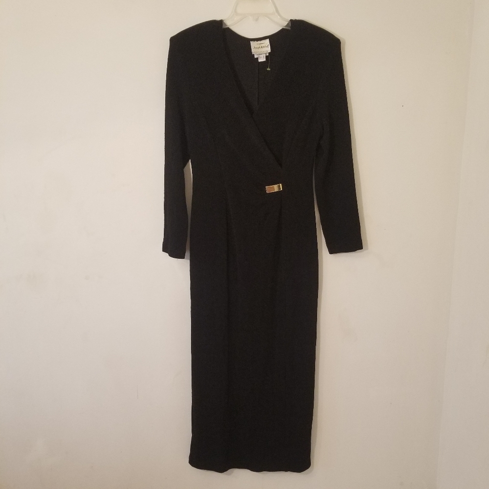 Joseph Ribkoff Long Sleeve Faux Wrap Maxi Dress 12